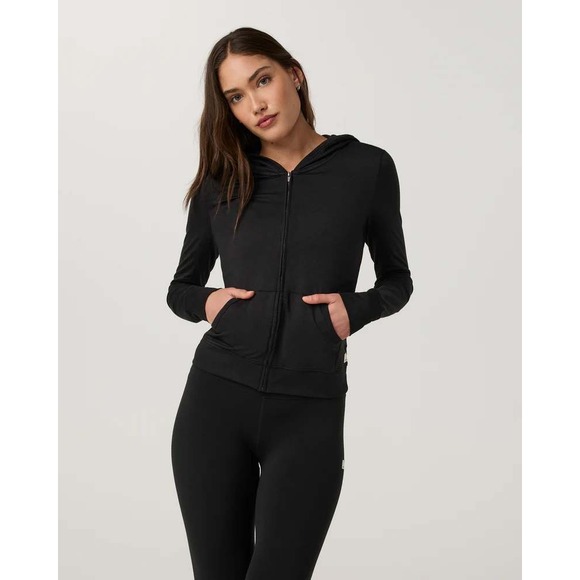 Vuori Tops - Vuori Halo Mini FZ Hoodie Black Heather Size Small New With Tags